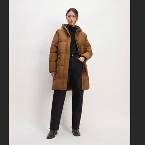 Everlane ReNew Long Puffer in Chestnut